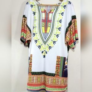 Womens Plus Size Tribal Print Tunic Top 1x Like New